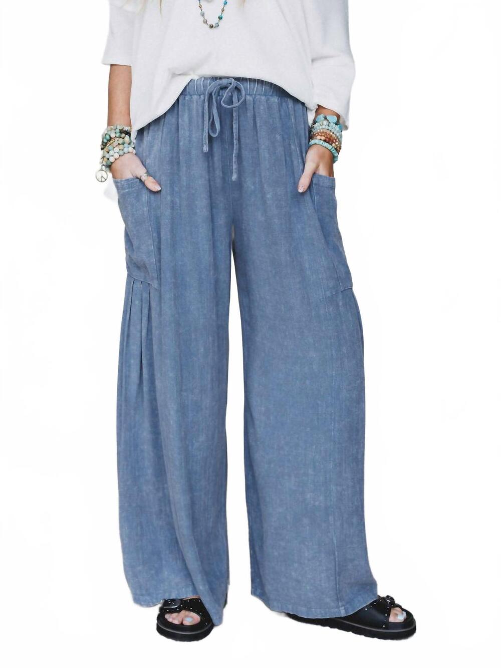 NEW THREE BIRD NEST laidback nomad pants in denim